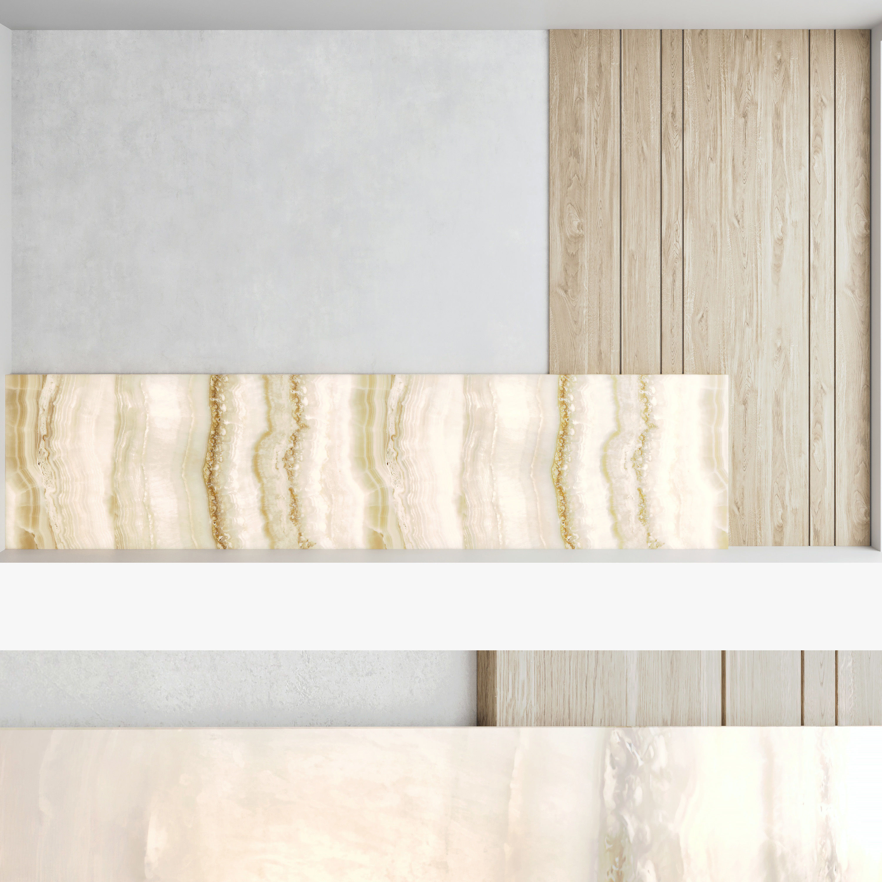 Decorative wall panel set 74 3D model_2