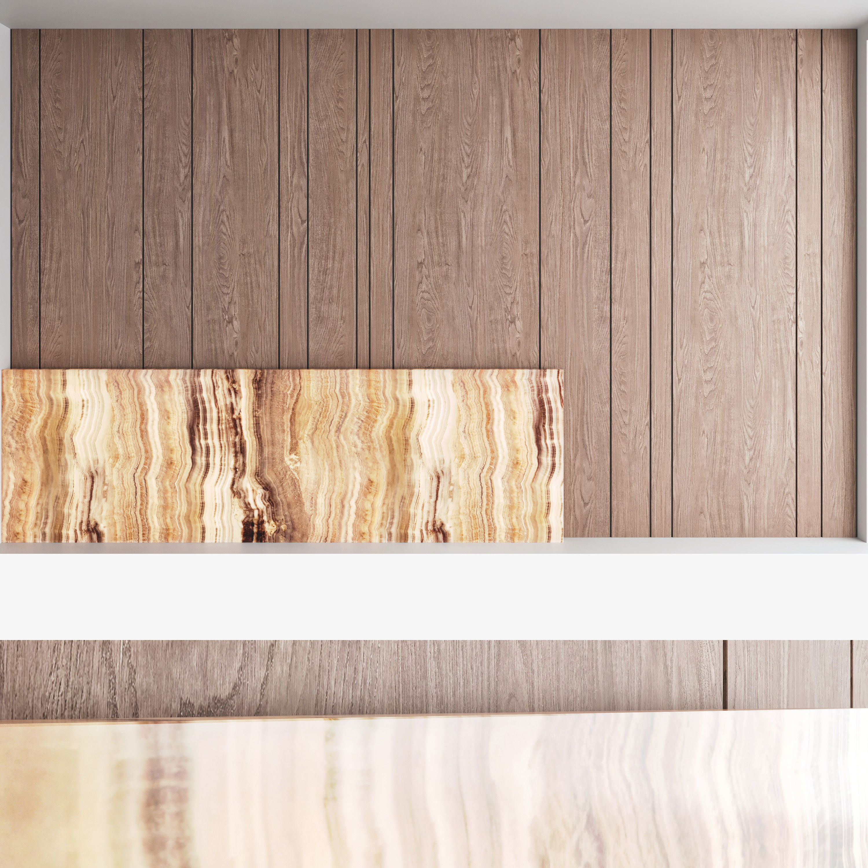 Decorative wall panel set 74 3D model_4