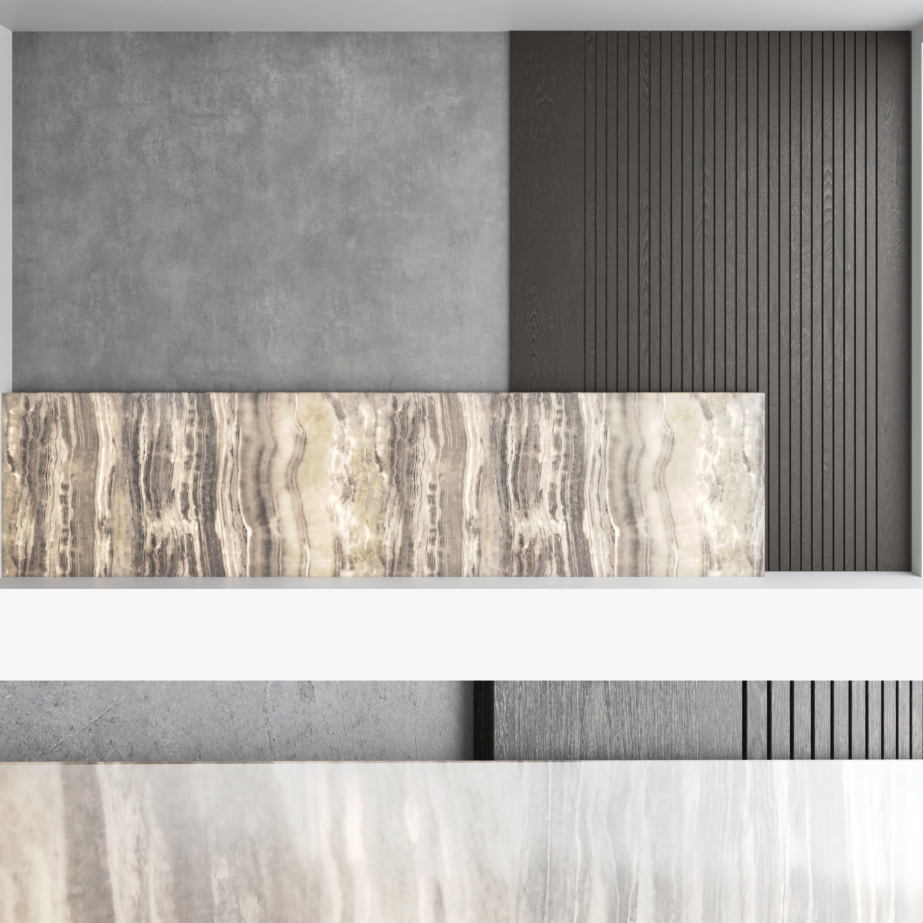 Decorative wall panel set 74 3D model_3