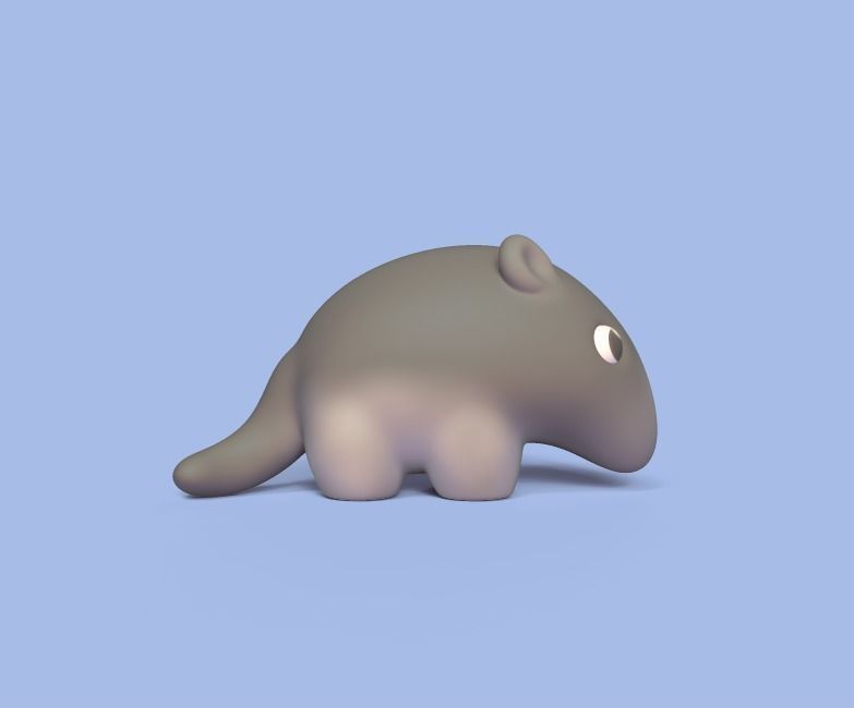 Baby Anteater 3D print model_2