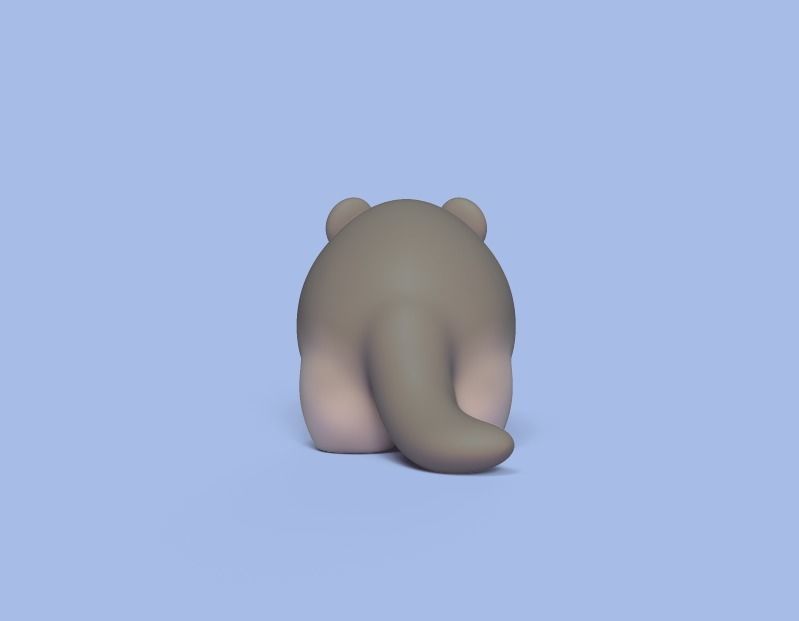Baby Anteater 3D print model_3