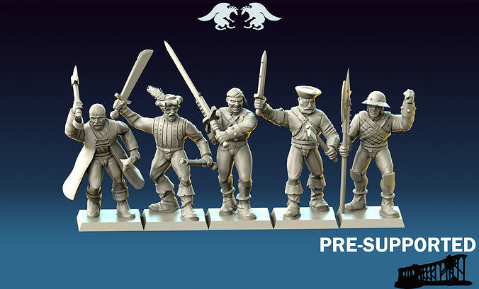 Modular Militia pack 3D print model