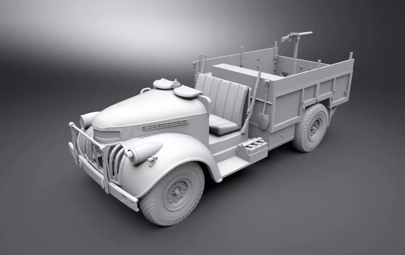 LRDG Command car Scale model 3D print model_0