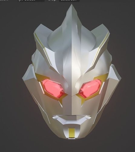 Ultraman Dark Mephisto Zwei 3D printable helmet 3D print model