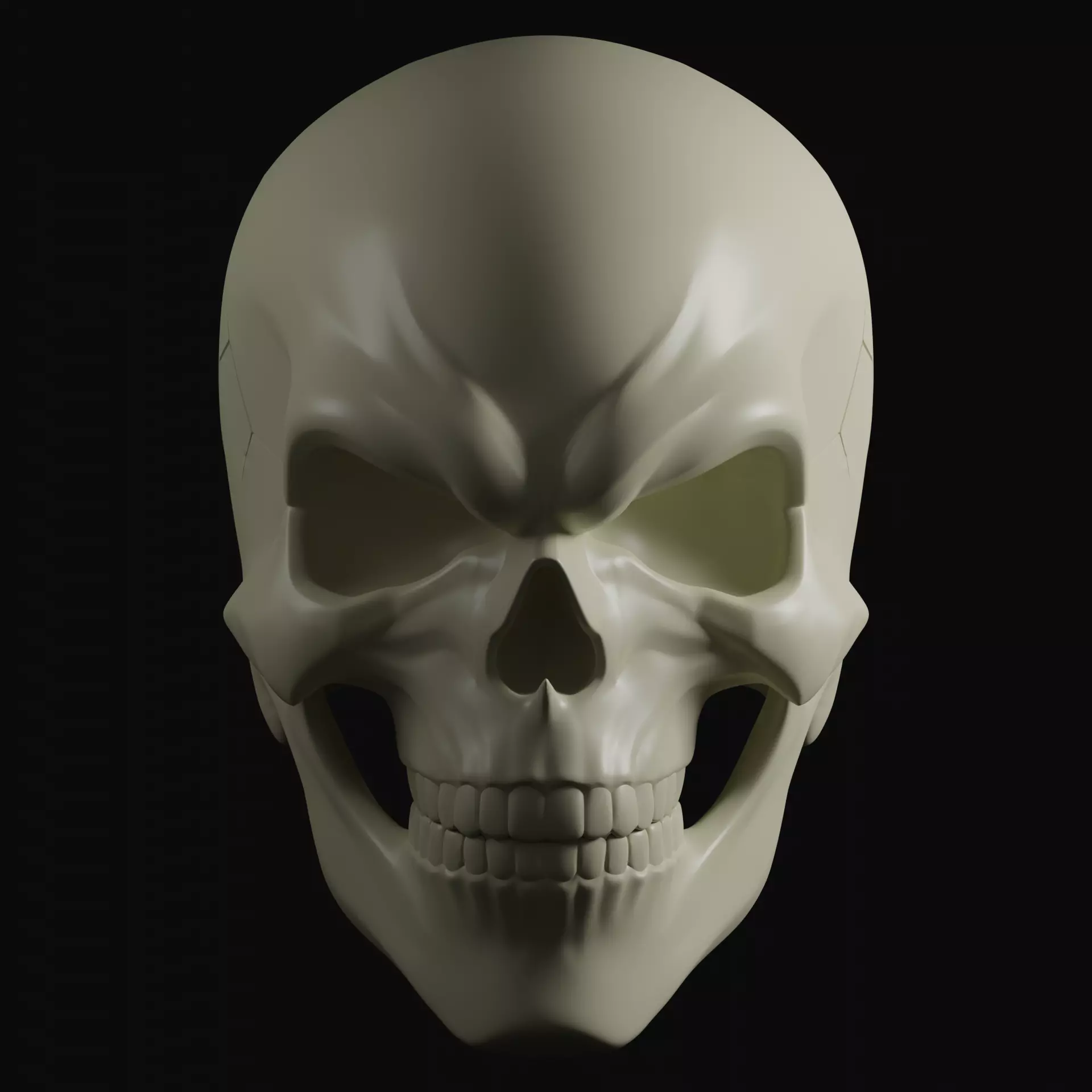 Ghost Rider Life sized Skull Free 3D print model
