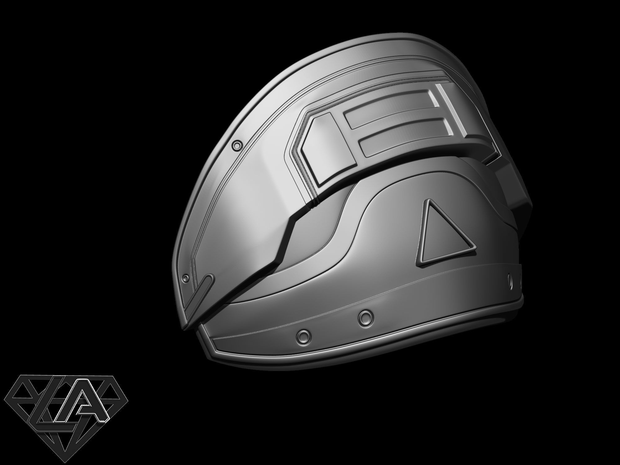 Shoulder armor 3D print model_1