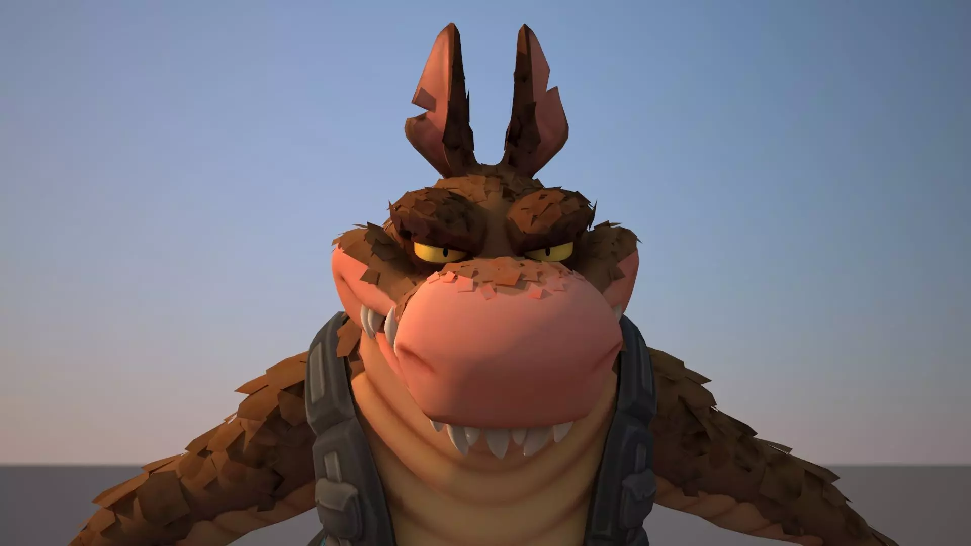 Dingodile dinosaur Low-poly 3D model_0