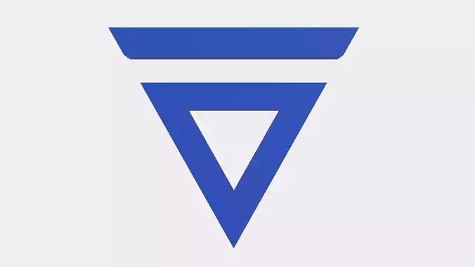Velas Blockchain Cryptocurrency Logo Low-poly 3D Model
