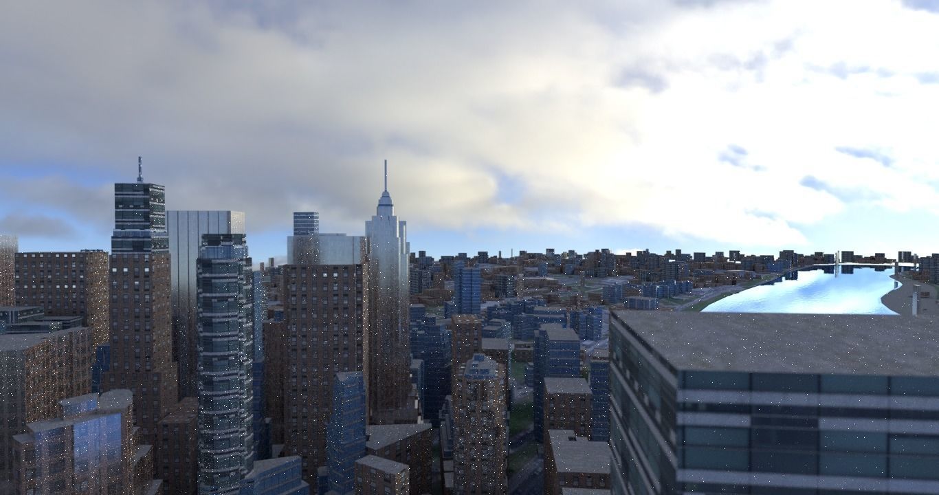 New york city Low-poly 3D model_3