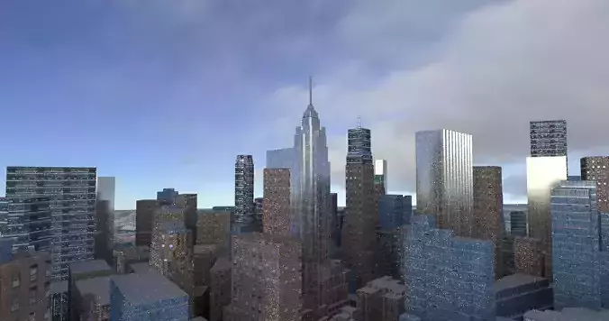 New york city Low-poly 3D model