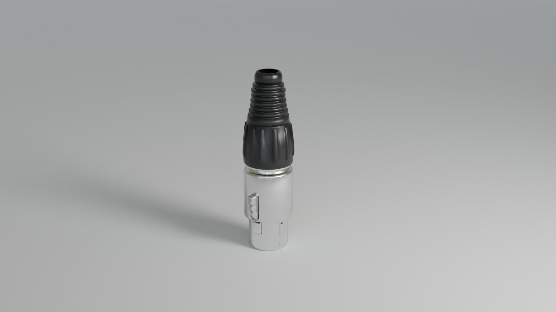  XLR  3 pin plug   3D model_3