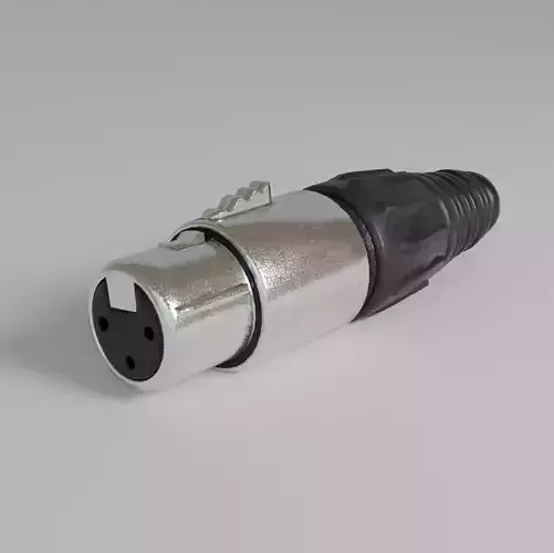  XLR  3 pin plug   3D model