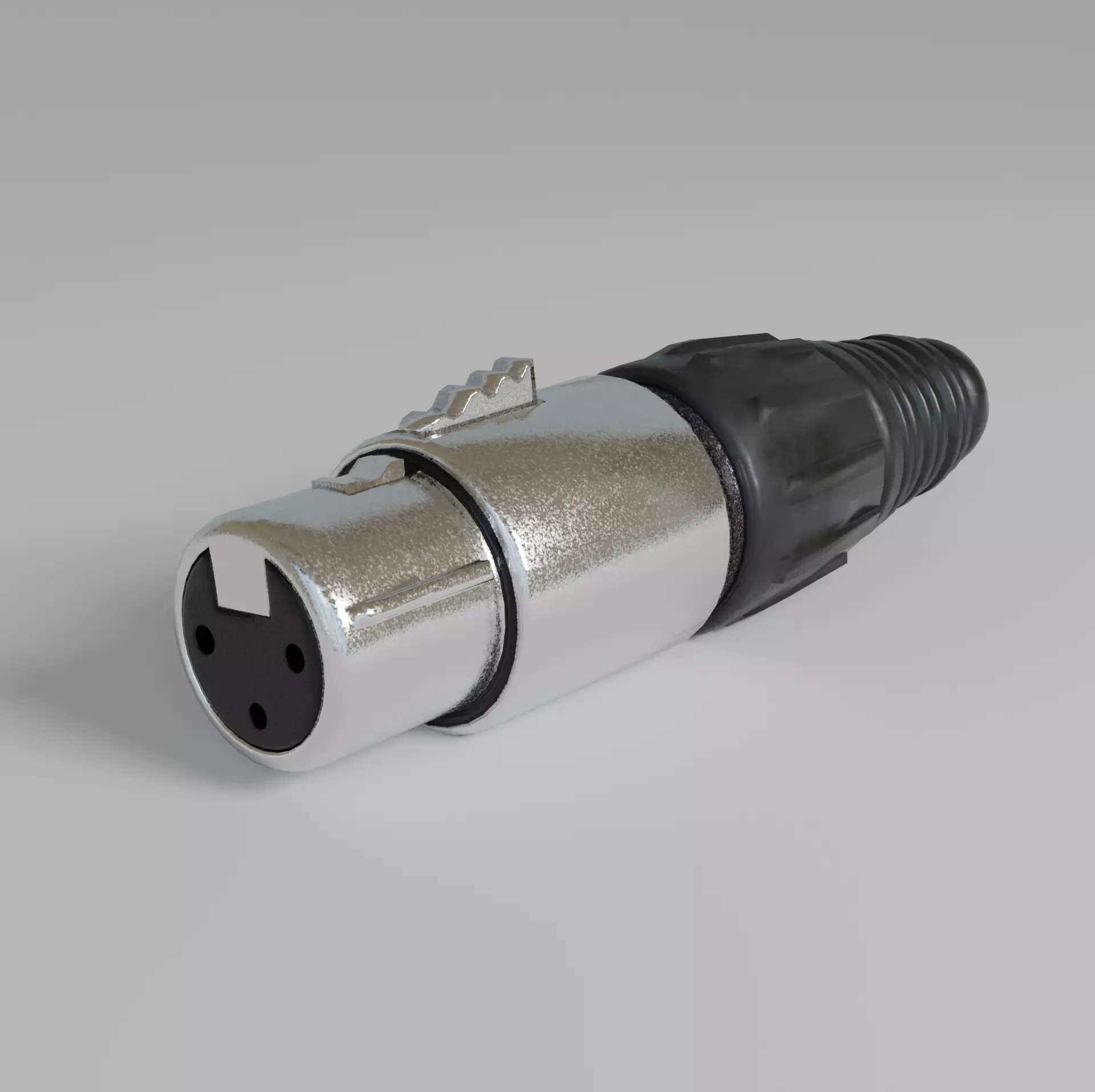  XLR  3 pin plug   3D model_0
