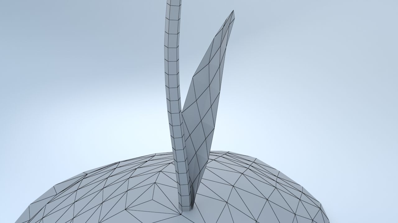 An Easter Daffodil with a Low poly look Low-poly 3D model_11