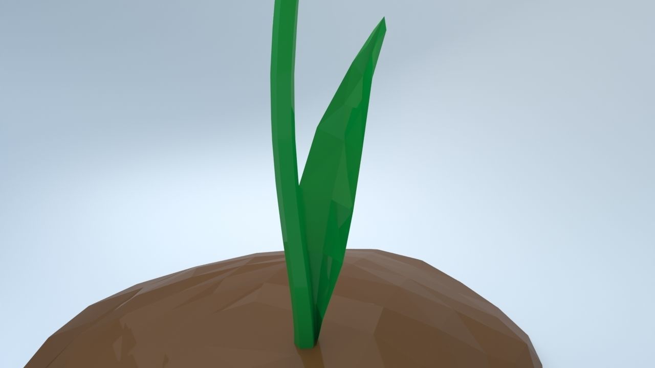 An Easter Daffodil with a Low poly look Low-poly 3D model_10