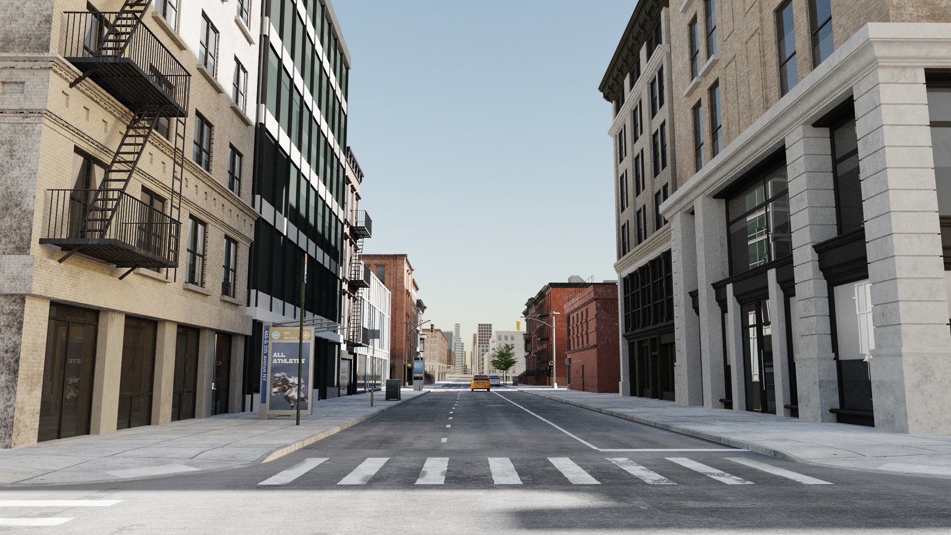 New York Block 3 Low-poly 3D model_9