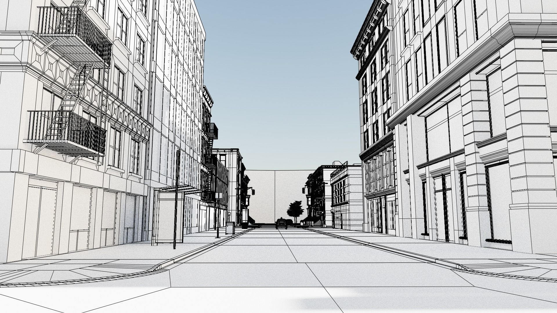 New York Block 3 Low-poly 3D model_22