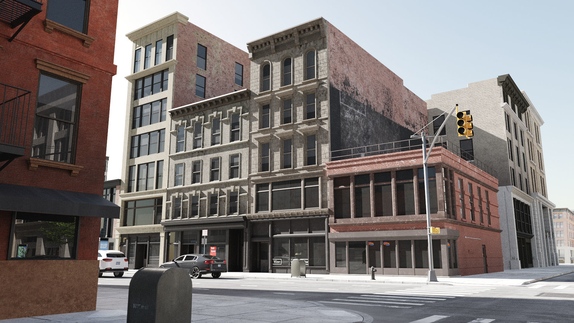 New York Block 3 Low-poly 3D model_1