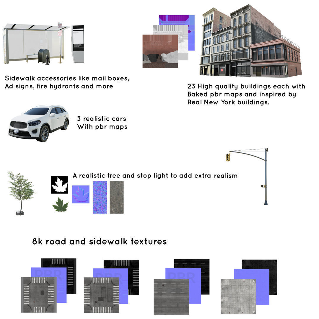 New York Block 3 Low-poly 3D model_16
