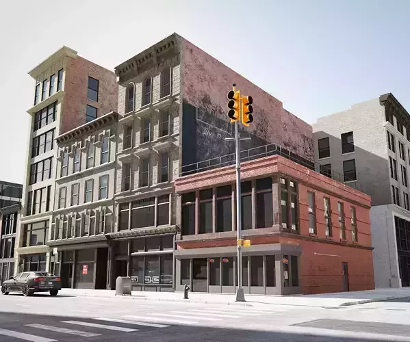 New York Block 3 Low-poly 3D model
