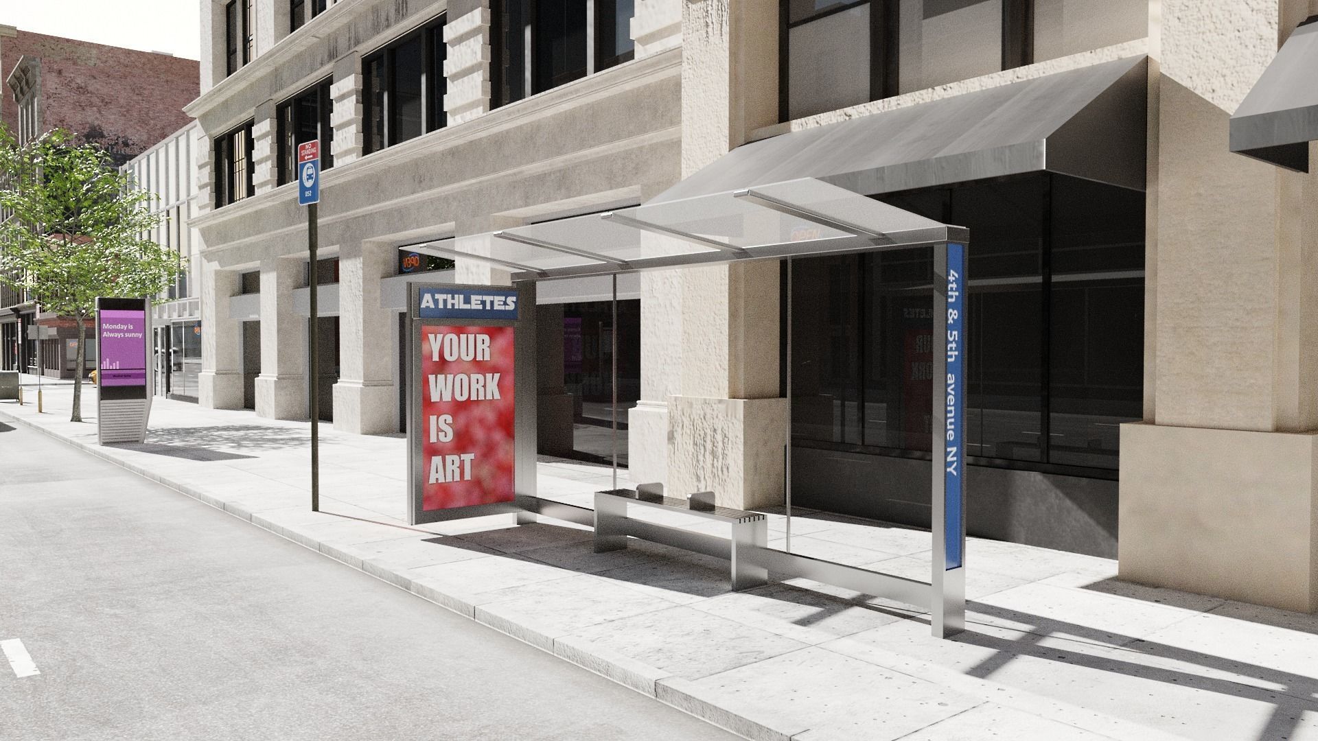 New York Block 3 Low-poly 3D model_6