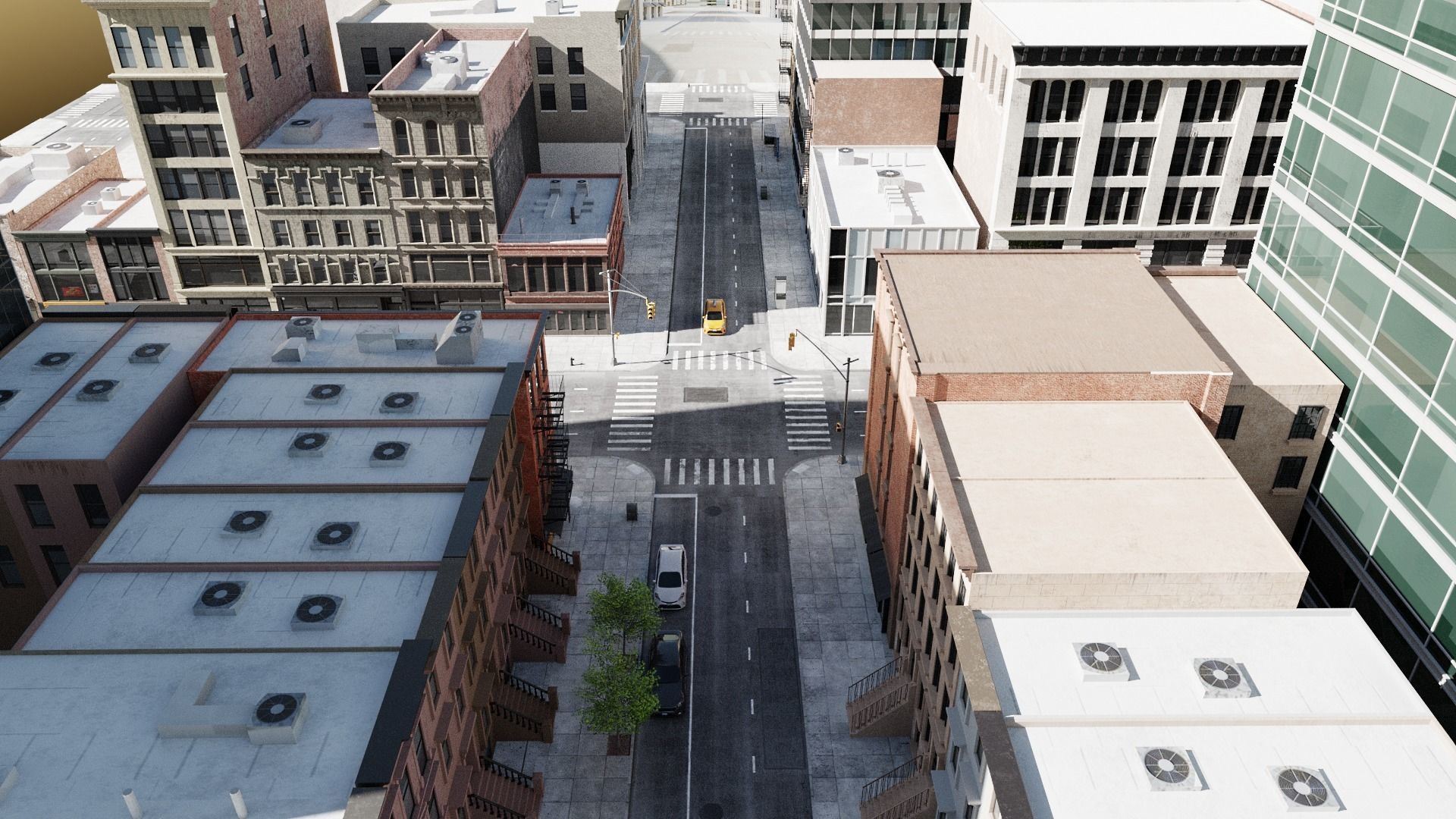 New York Block 3 Low-poly 3D model_14