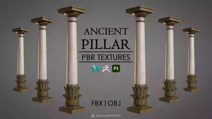 Ancient Pillar - 3D Model