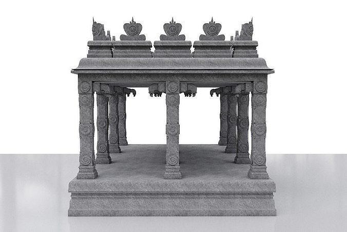 Hindu temple Low-poly 3D model