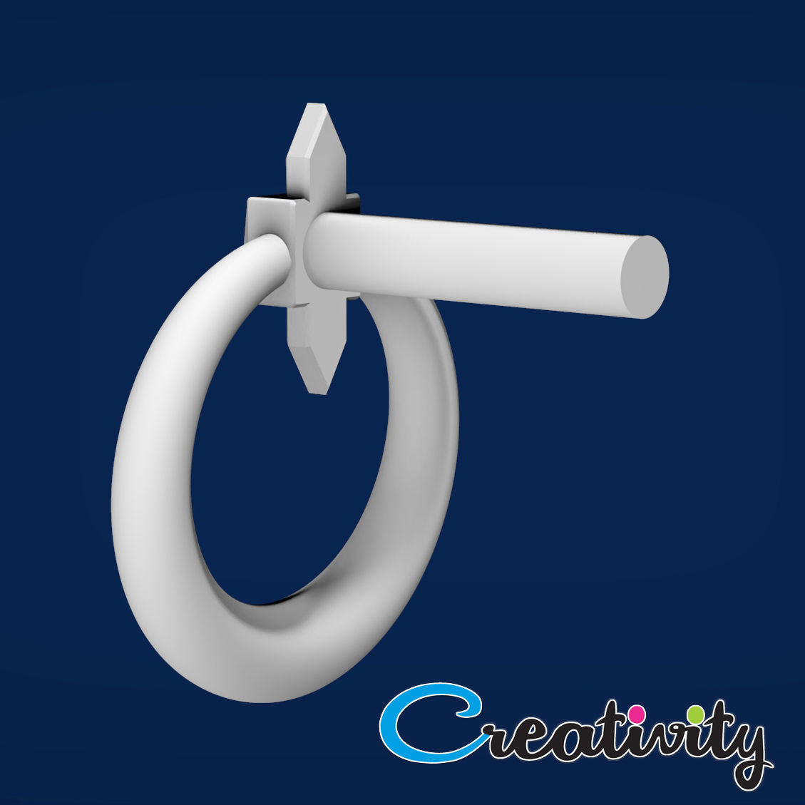 Medieval castle door 3D print model_7