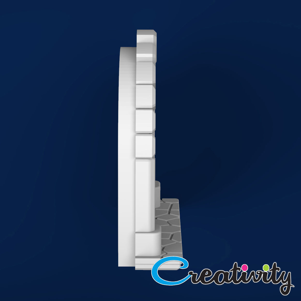 Medieval castle door 3D print model_6