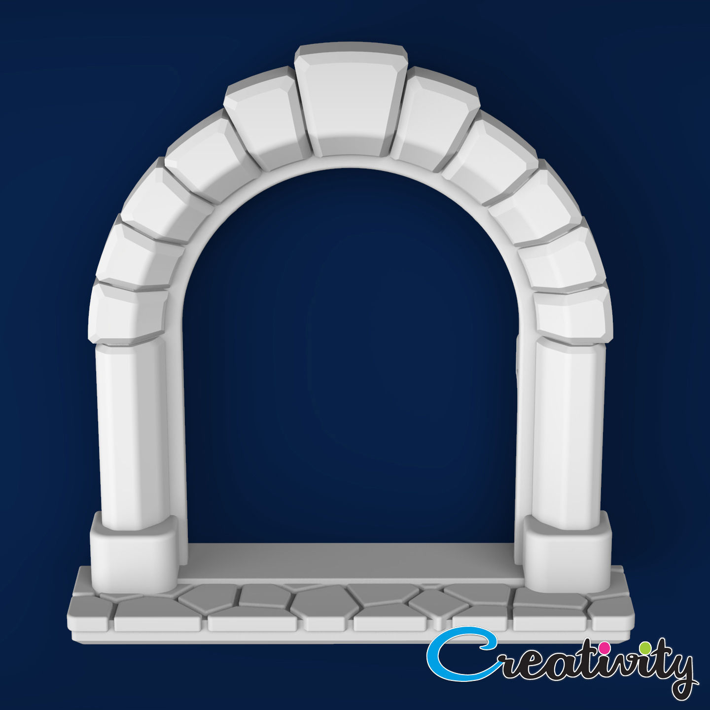 Medieval castle door 3D print model_12