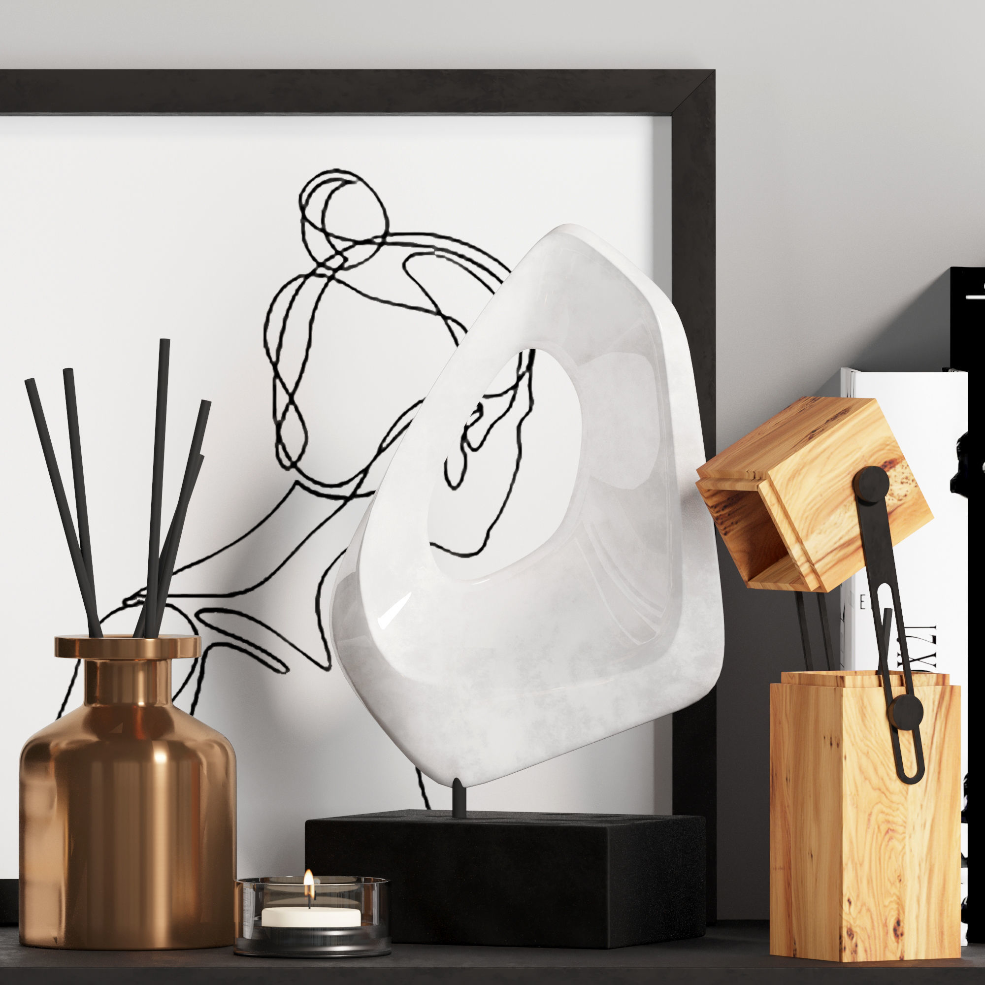 decorative set01 3D model_4