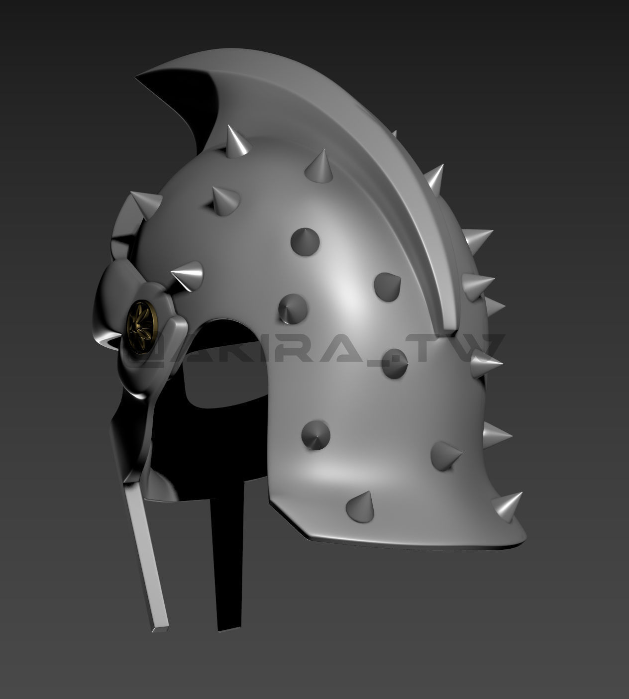 Gladiator Roman Maximus Helmet  3D print model_6