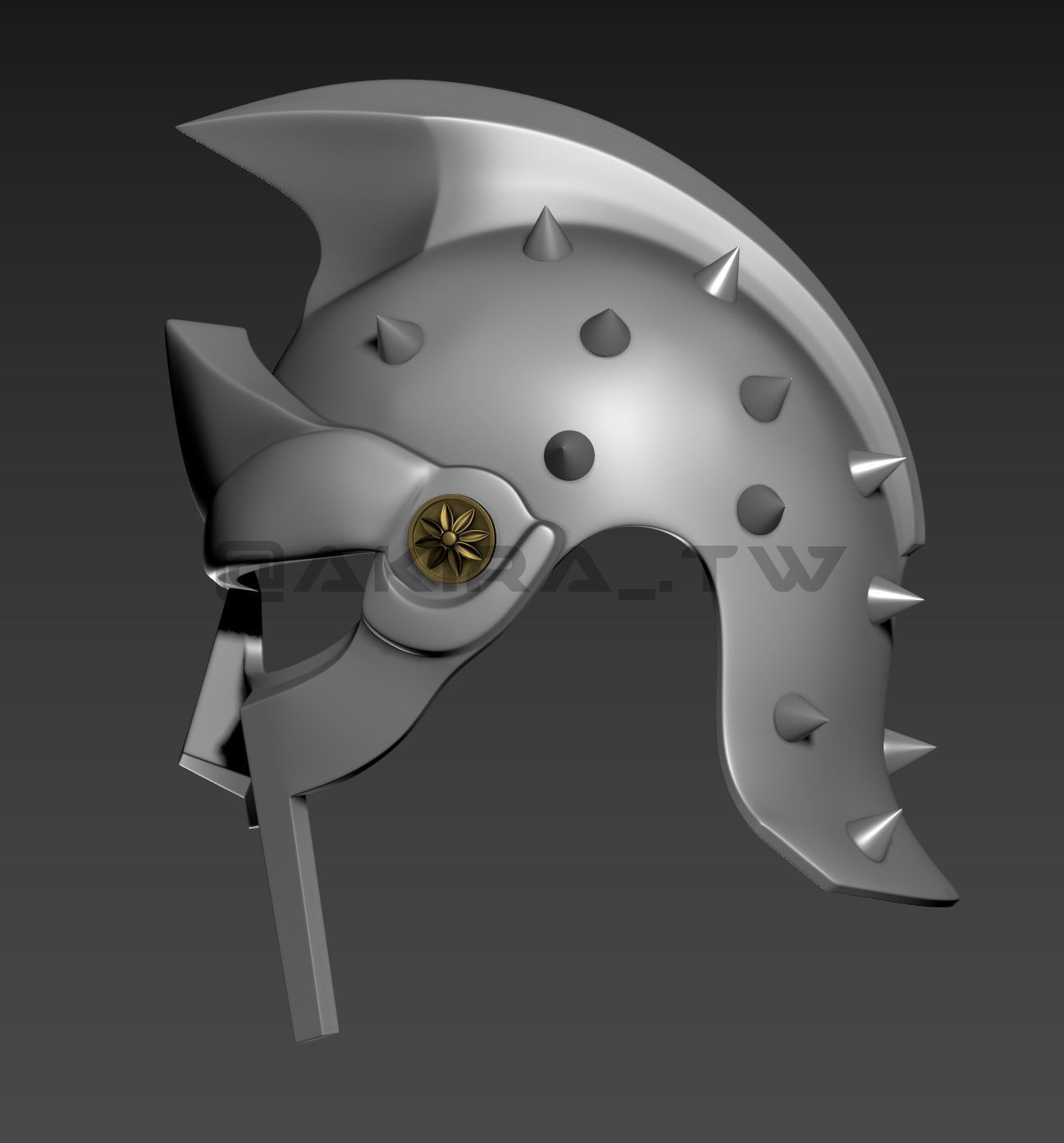 Gladiator Roman Maximus Helmet  3D print model_5