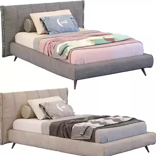Cuff Single Bed By Bonaldo 3D model