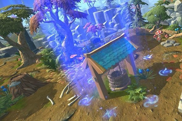 The Well low poly water with roof 3D model_2