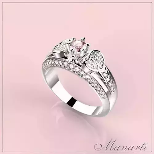 3D jewelry design  Ring  File format STL  Model 0001