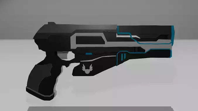 Sci-Fi nadia Taser Gun Low-poly 3D model