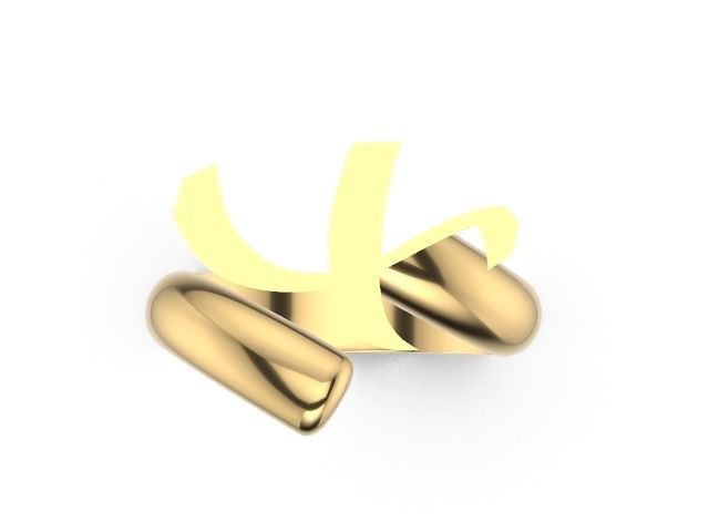 x alphabet ring stl verified 3D print model_1
