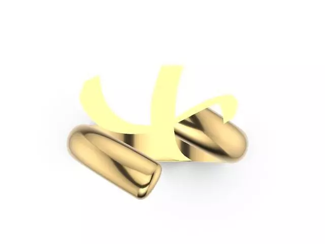 x alphabet ring stl verified 3D print model_0