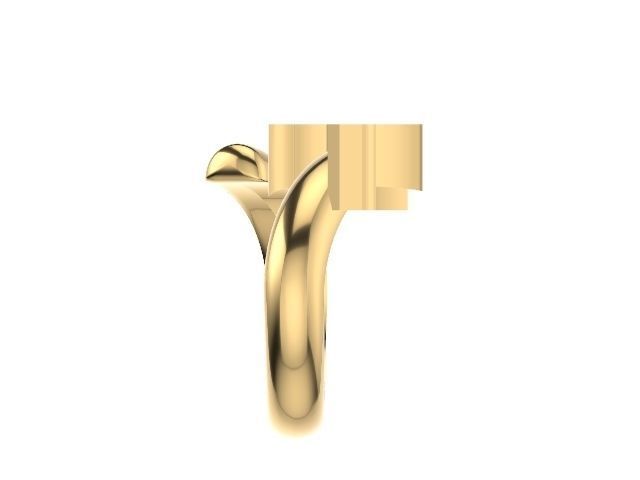 x alphabet ring stl verified 3D print model_4