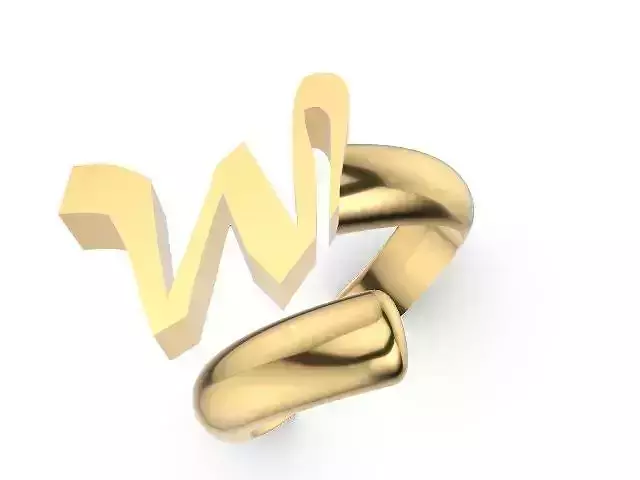 w alphabet ring stl verified