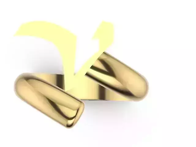 v alphabet ring stl verified