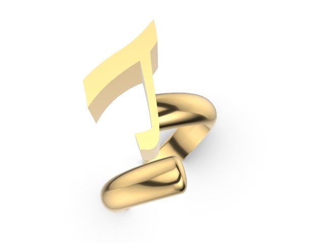  T alphabet ring stl verified 3D print model_5