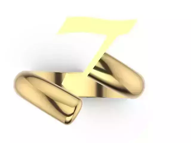  T alphabet ring stl verified 3D print model