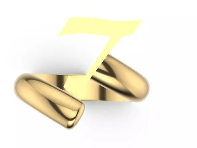  T alphabet ring stl verified 3D print model_0