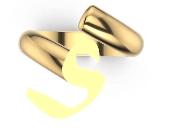 s alphabet ring stl verified 3D print model