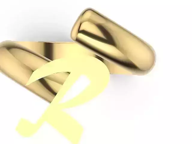R alphabet ring stl verified