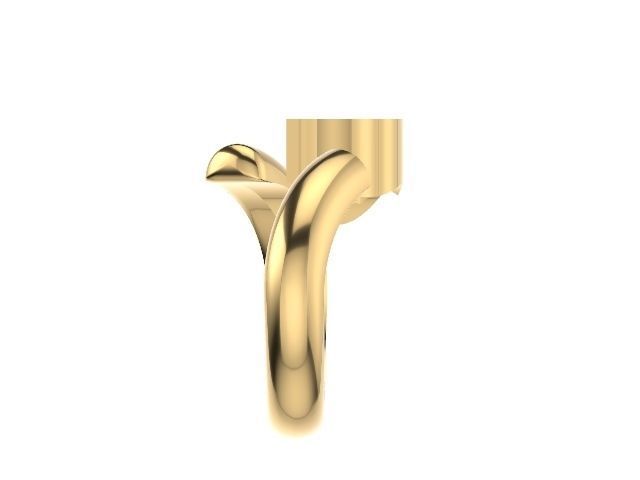 Q alphabet ring stl verified 3D print model_3