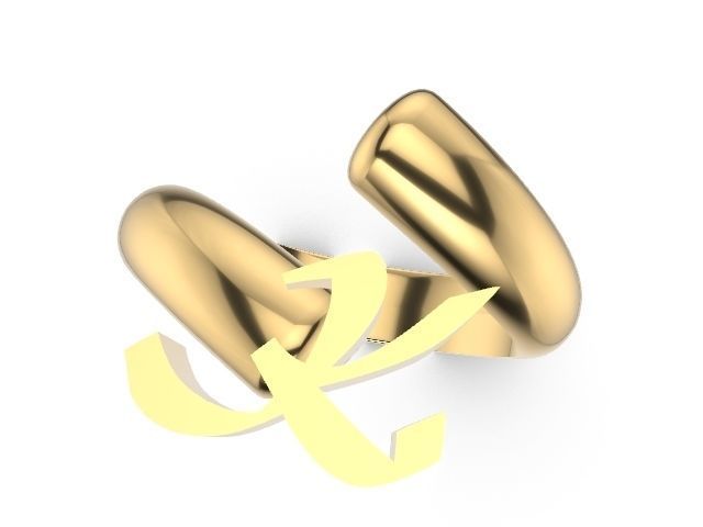 k alphabet ring stl verified 3D print model_1